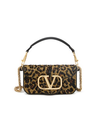 首图 - 点击放大 - VALENTINO GARAVANI - Small Locò Sequined Leopard Print Shoulder Bag
