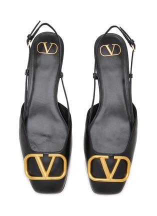 细节 - 点击放大 - VALENTINO GARAVANI - VLogo Leather Slingback Ballerina Flats