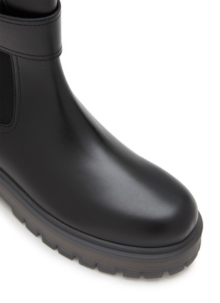 细节 - 点击放大 - VALENTINO GARAVANI - One Stud Leather Lug Sole Boots