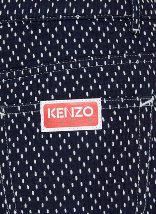  - KENZO - 斑点刺绣露踝牛仔裤