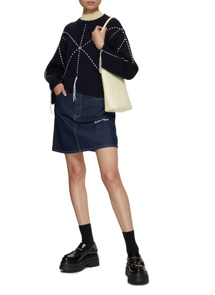 模特儿示范图 - 点击放大 - KENZO - 缝线圆领毛衣