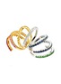细节 - 点击放大 - MIO HARUTAKA - Rainbow Connecter 18k White Yellow Gold Diamond Gemstone Ring  — US 6.5/4.5