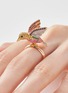 细节 - 点击放大 - MIO HARUTAKA - Bird 18k Rose White Yellow Gold Diamond Gemstone Ring — US 6.25