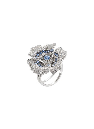 首图 - 点击放大 - MIO HARUTAKA - Anemone 18k White Gold Diamond Sapphire Ring — US 6.5