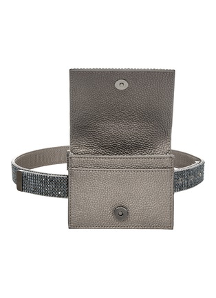 细节 - 点击放大 - JUDITH LEIBER - Crystal Embellished Leather Belt Bag