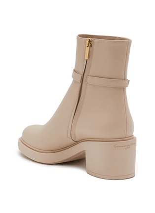  - GIANVITO ROSSI - RIBBON 粗跟真皮短靴