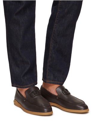 模特儿示范图 - 点击放大 - VALENTINO GARAVANI - Formal Leather Loafers