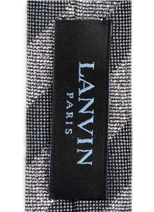 细节 - 点击放大 - LANVIN - 拼色斜条纹混羊毛领带