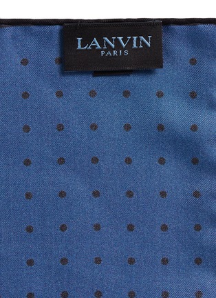细节 - 点击放大 - LANVIN - 拼色方块波点真丝袋巾