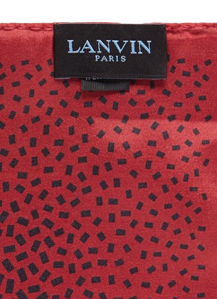 细节 - 点击放大 - LANVIN - 长方块印花真丝袋巾