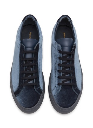 细节 - 点击放大 - COMMON PROJECTS - ACHILLES 丝绒系带运动鞋