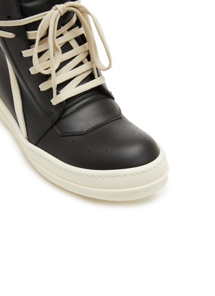 细节 - 点击放大 - RICK OWENS - 真皮撞色运动鞋