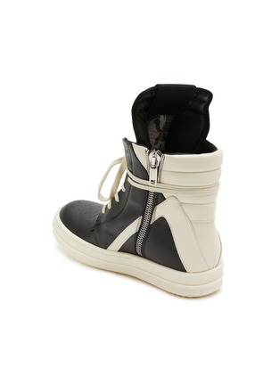 细节 - 点击放大 - RICK OWENS - 真皮撞色运动鞋