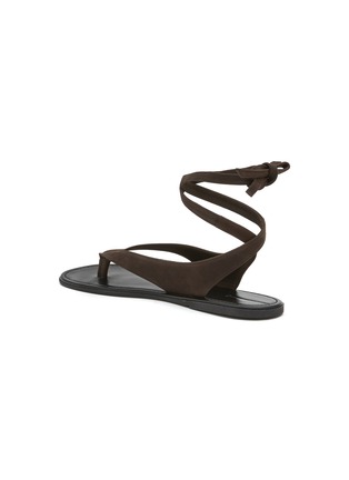 细节 - 点击放大 - THE ROW - BEACH 真皮绑带凉鞋