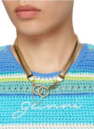 模特儿示范图 - 点击放大 - DEMARSON - ERIKA 12 K 镀金黄铜项链