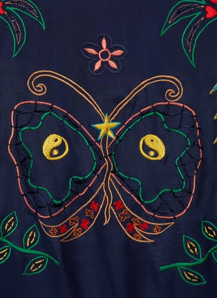  - MONOKI - 真丝刺绣系带连衣裙