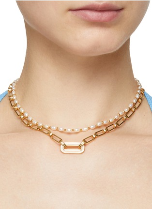 模特儿示范图 - 点击放大 - MISSOMA - 淡水珍珠 18K 镀金项链