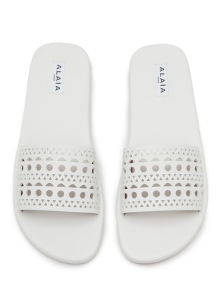细节 - 点击放大 - ALAÏA - 镂空穆勒平底鞋
