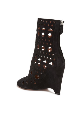  - ALAÏA - 镂空真皮筒靴