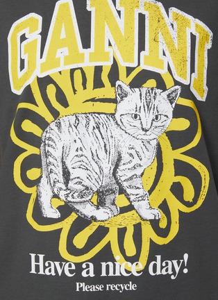  - GANNI - 猫咪印花 T 恤
