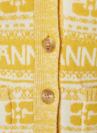  - GANNI - LOGO 混羊毛针织开衫