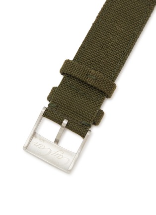 细节 - 点击放大 - CUSTOM T. WATCH ATELIER - Brushed Steel Pin Buckle Nylon Watch Strap