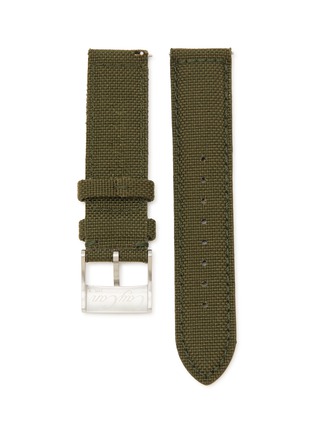 模特儿示范图 - 点击放大 - CUSTOM T. WATCH ATELIER - Brushed Steel Pin Buckle Nylon Watch Strap