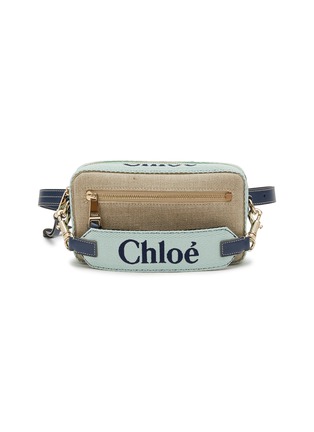 首图 - 点击放大 - CHLOÉ - WOODY 真皮边饰亚麻单肩包