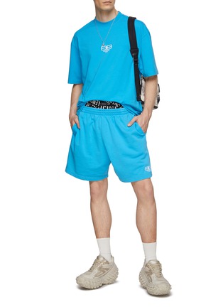 模特儿示范图 - 点击放大 - BALENCIAGA - LOGO 印花纯棉 T 恤