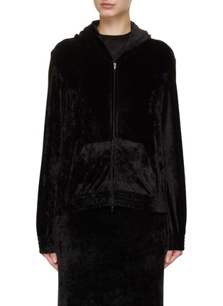 首图 - 点击放大 - BALENCIAGA - 仿水晶缀饰丝绒连帽卫衣