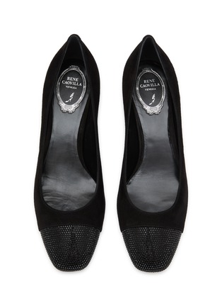 细节 - 点击放大 - RENÉ CAOVILLA - 仿水晶饰粗跟高跟鞋