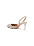  - AQUAZZURA - 75 GATSBY 仿水晶尖头高跟凉鞋