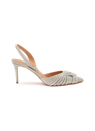 首图 - 点击放大 - AQUAZZURA - 75 GATSBY 仿水晶尖头高跟凉鞋