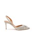 首图 - 点击放大 - AQUAZZURA - 75 GATSBY 仿水晶尖头高跟凉鞋