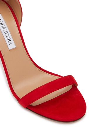 细节 - 点击放大 - AQUAZZURA - 绒面搭带高跟鞋