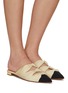模特儿示范图 - 点击放大 - AQUAZZURA - MINI TWIST 扭转镂空平底鞋