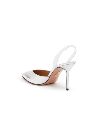  - AQUAZZURA - 85 V PLEXI 尖头镜面高跟鞋