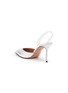  - AQUAZZURA - 85 V PLEXI 尖头镜面高跟鞋