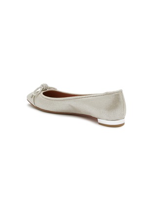  - AQUAZZURA - 蝴蝶结金属感平底鞋
