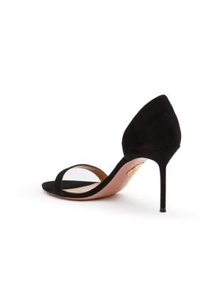  - AQUAZZURA - 85 UPTOWN 一字带绒面高跟鞋