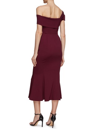 背面 - 点击放大 - ROLAND MOURET - 露单肩不规则连衣裙