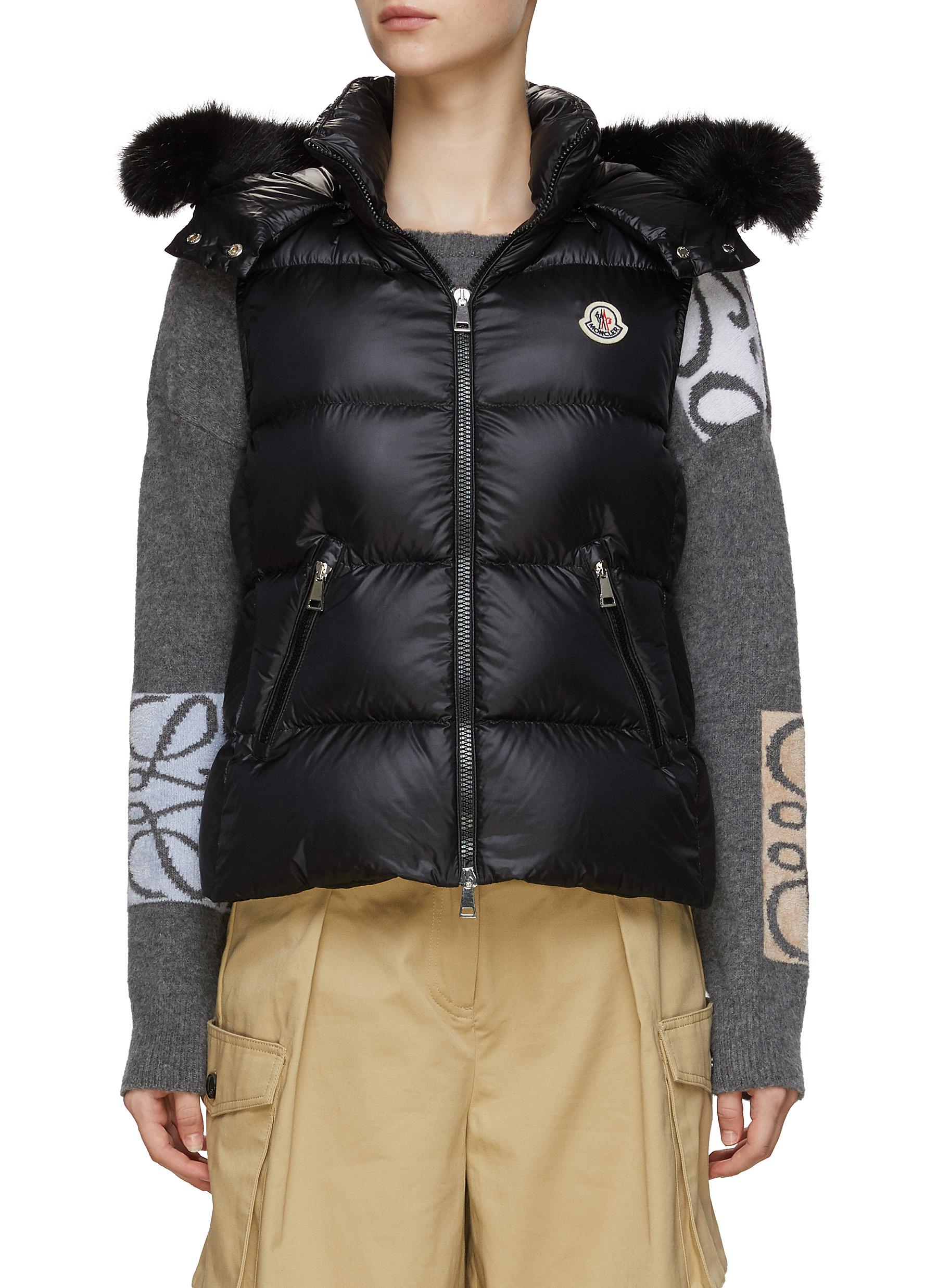 Moncler vest with fur sales