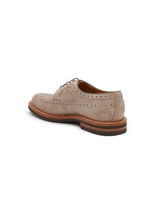  - BRUNELLO CUCINELLI - 雕花麂皮德比鞋