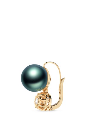 细节 - 点击放大 - SHAOO PARIS - 钻石珍珠18K黄金耳环