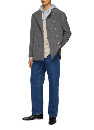 模特儿示范图 - 点击放大 - BRUNELLO CUCINELLI - 双排扣羊绒外套