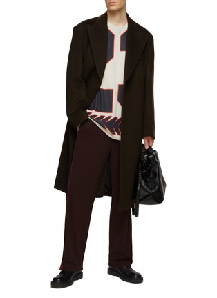 模特儿示范图 - 点击放大 - DRIES VAN NOTEN - 数字印花网眼 T 恤