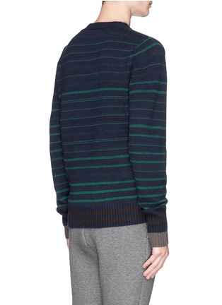 背面 - 点击放大 - SACAI - Stripe wool sweater