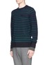 正面 -点击放大 - SACAI - Stripe wool sweater