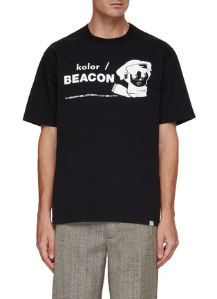 首图 - 点击放大 - KOLOR BEACON - LOGO 印花纯棉短袖 T 恤