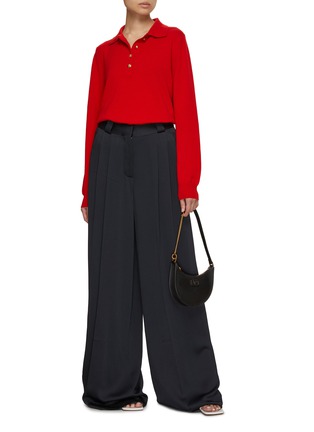 模特儿示范图 - 点击放大 - BLAZÉ MILANO - 针织长袖 POLO 衫